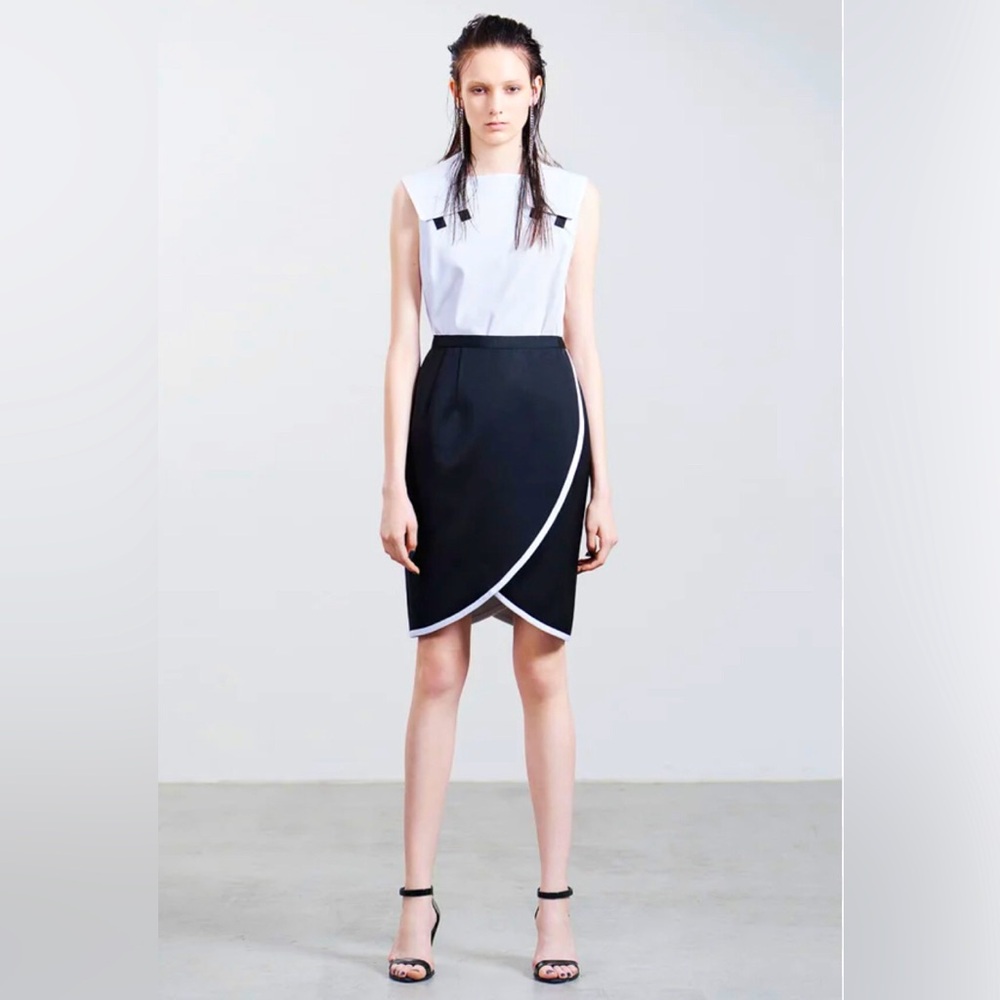 JOHN LAWRENCE SULLIVAN Black Wrap Skirt